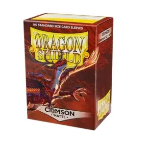 Fundas Standard Dragon Shield Matte Color Crimson - Paquete de 100